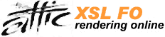 XSL FO rendering online